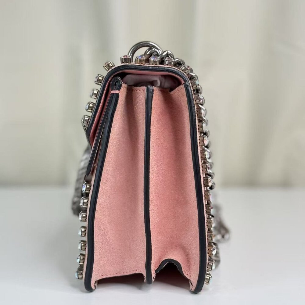 Gucci Pink Velvet Medium Dionysus Shoulder Bag with Crystal Embellishments - Picture 3 of 9